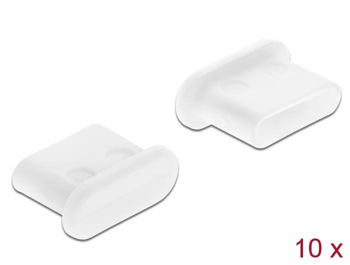 Delock stofkappen voor USB Type-C™ connector zonder handvat 10 stuks wit