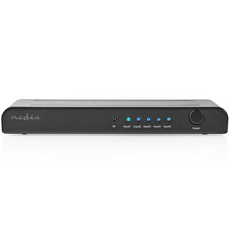HDMI switch 5 poorts 4K@60Hz met actieve versterking