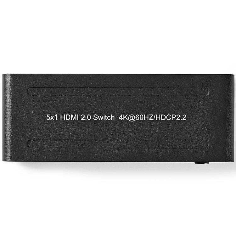 HDMI switch 5 poorts 4K@60Hz met actieve versterking
