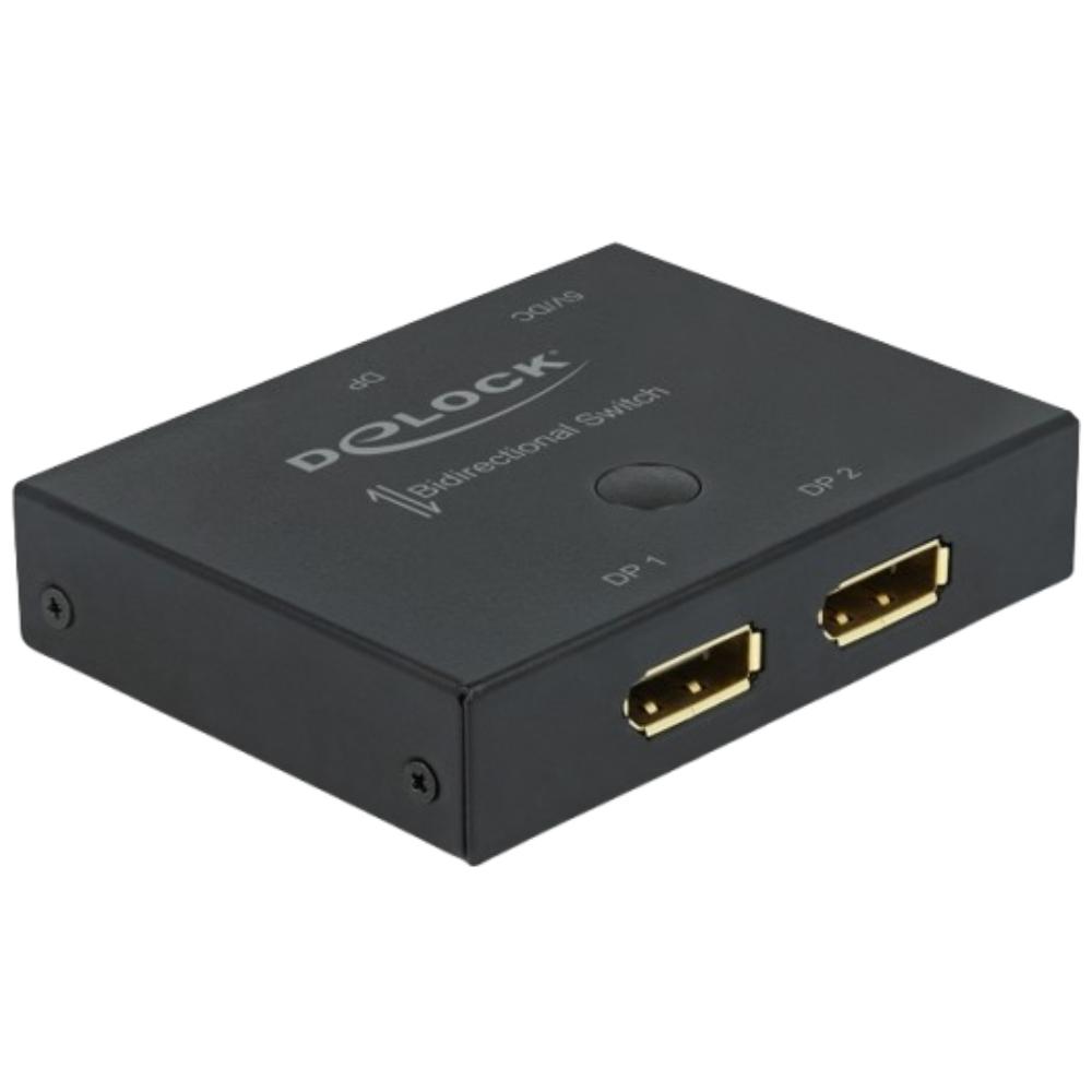 Delock DisplayPort Switch, bidirectioneel, 8K 30 Hz. - Delock