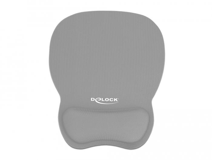 Delock Ergonomisch muismat met handpalmsteun Grijs 245 x 206 mm - Delock