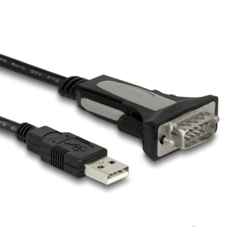 Delock Adapter USB 2.0 Type-A naar 1 x Seriële RS-232 DB9 4 m - Delock