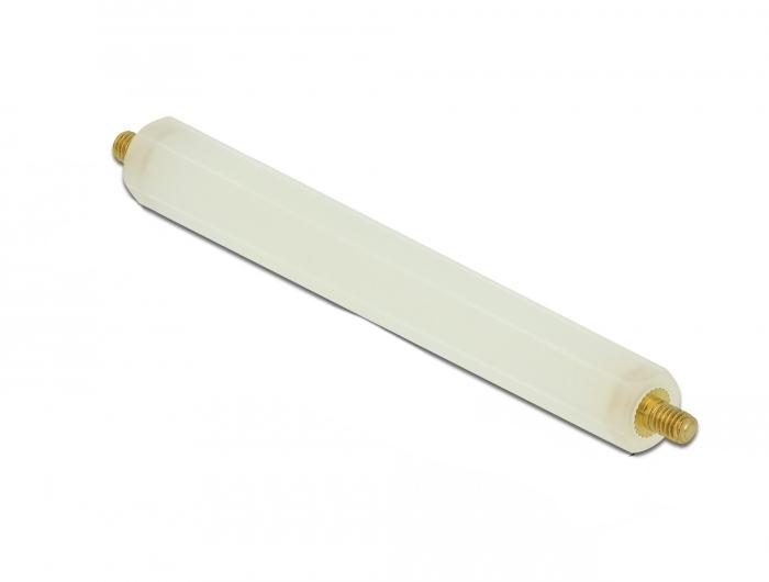 Delock afstandhouder M4 x M4, zeskant, buiten/buiten, 90 mm naturel - Delock