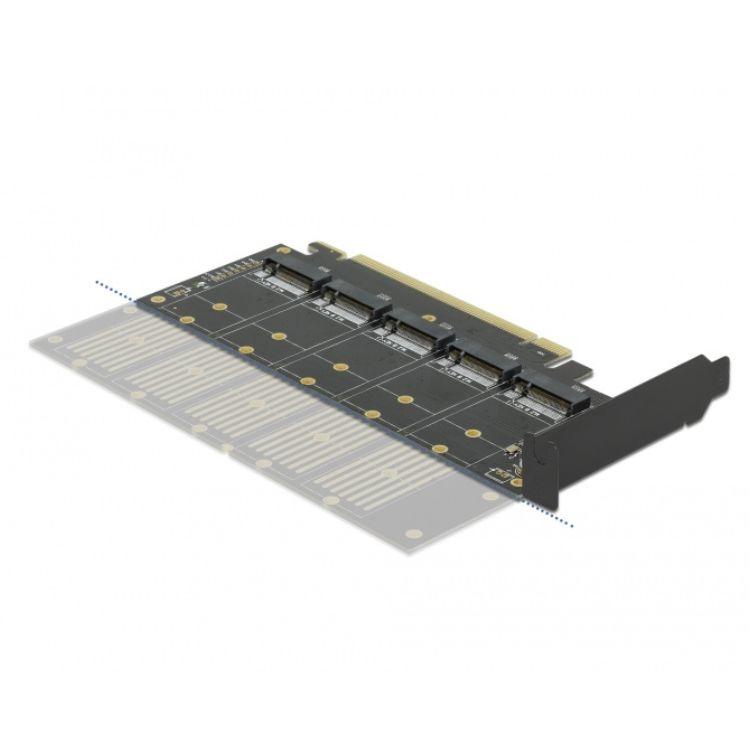 Delock PCI Express x16 kaart voor 5 x interne M.2 sleutel B / SATA - Delock
