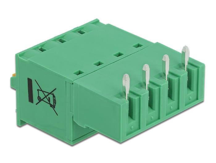 Delock Aansluitklemmenset voor printplaat 4-pins 5,08 mm raster horizontaal - Delock