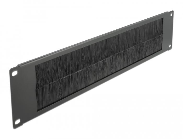 Delock 19″ Kabelmanagement Borstelstrip 2 HE zwart - Delock