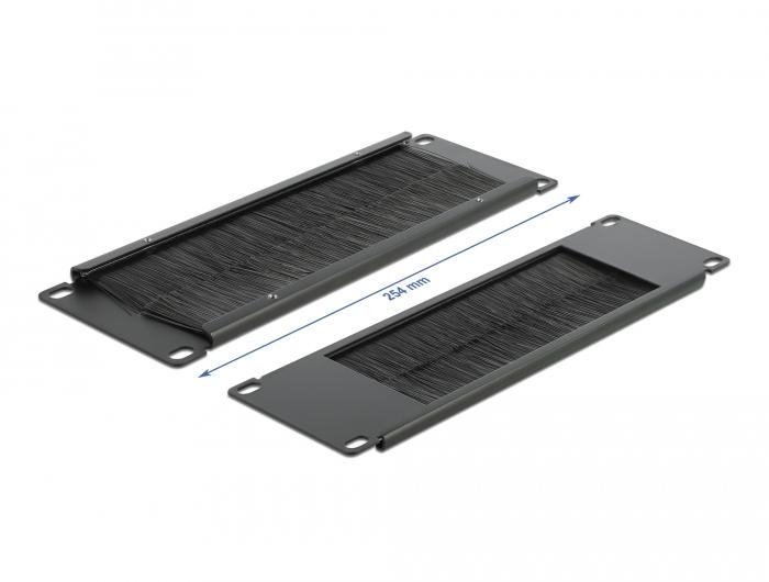 Delock 10 inch Kabelmanagement borstelstrip 2 HE - Delock