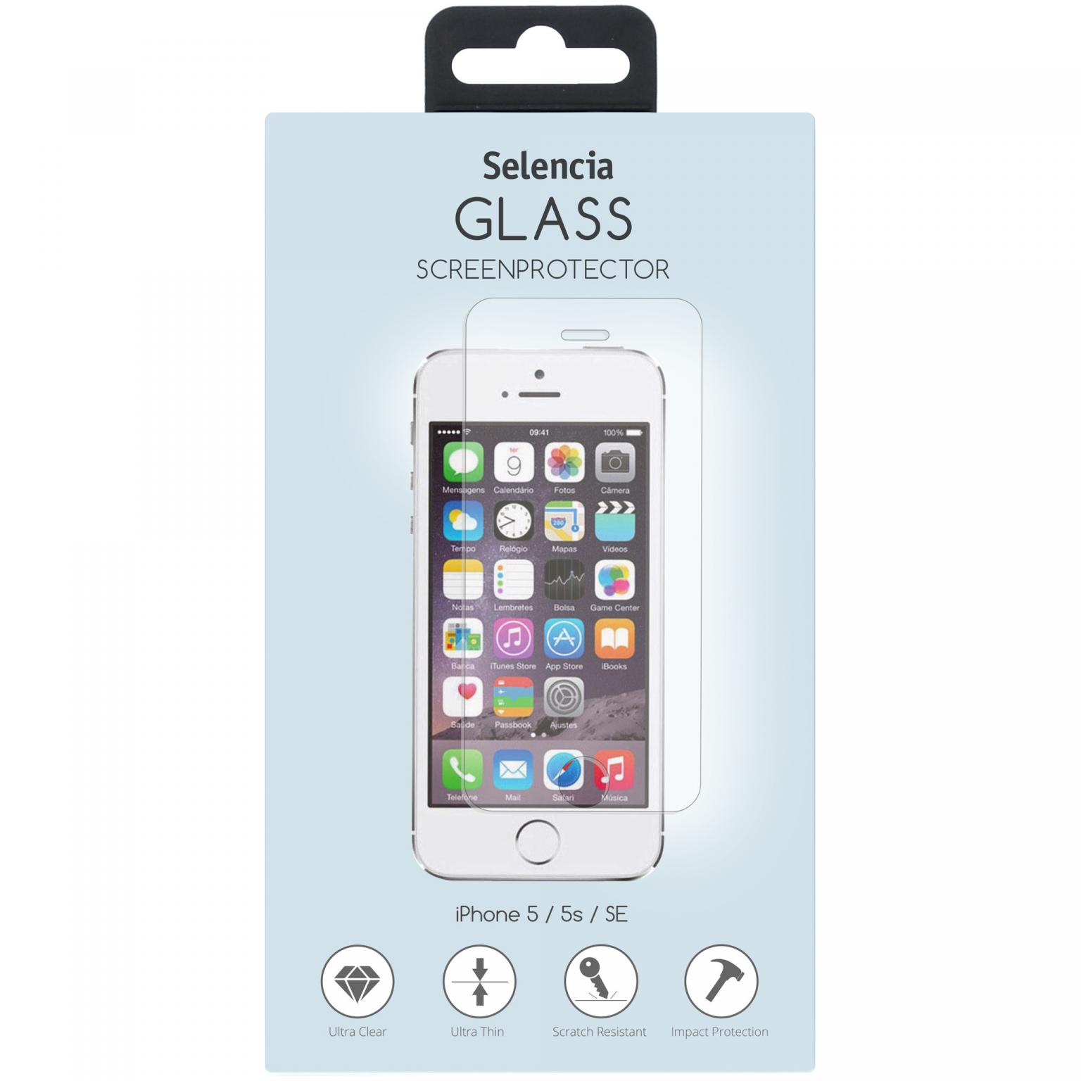 koper Regan zingen Screenprotector - iPhone 5/ 5s /5c /SE - Geschikt voor: iPhone 5/ 5s /5c  /SE Materiaal: Gehard glas Aantal stuks: 1