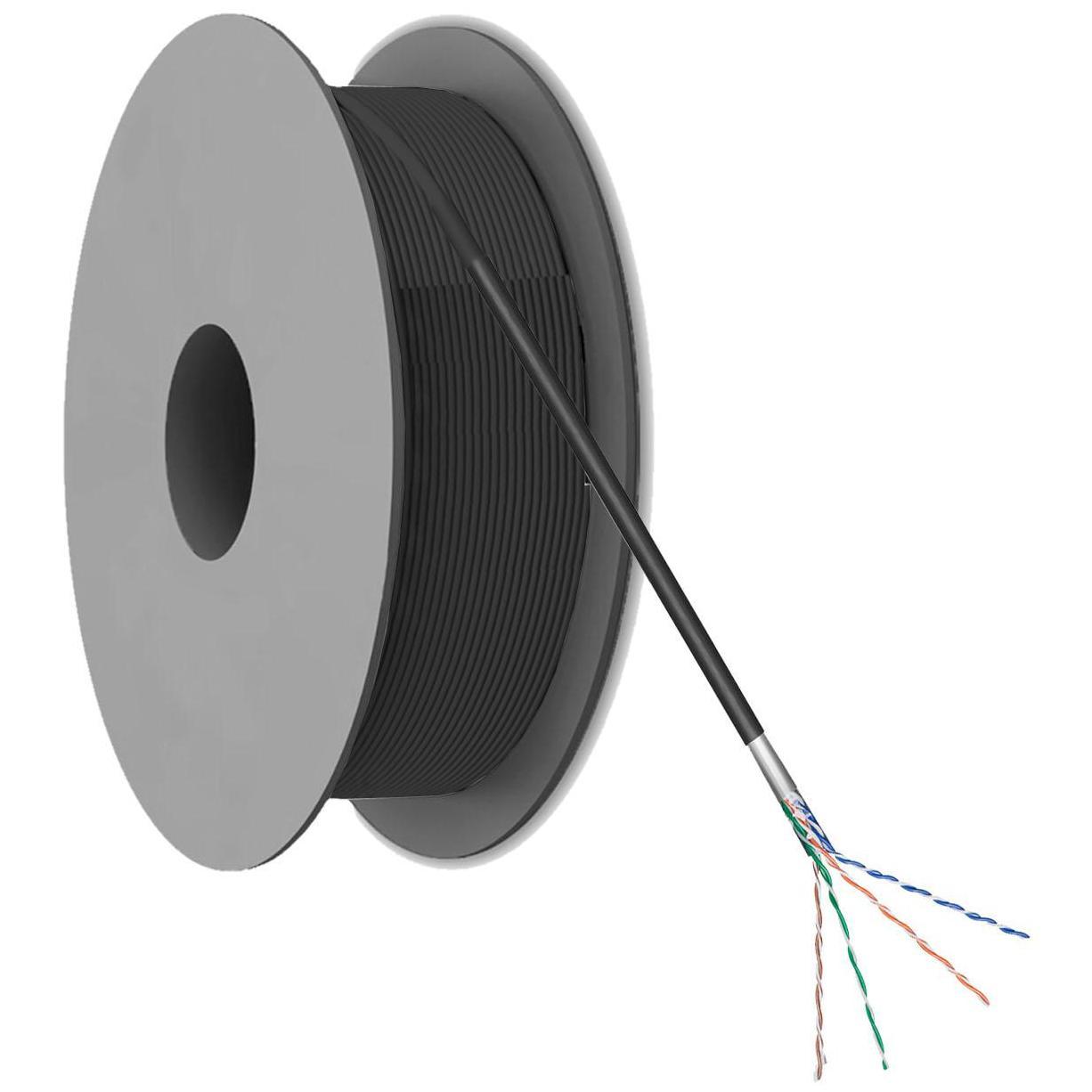 SF/UTP Kabel - 1 meter - Zwart - Goobay