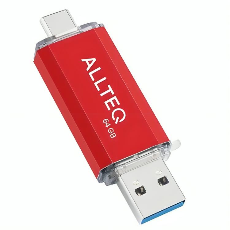 USB 3.1 stick - Rood - 64 GB - Allteq