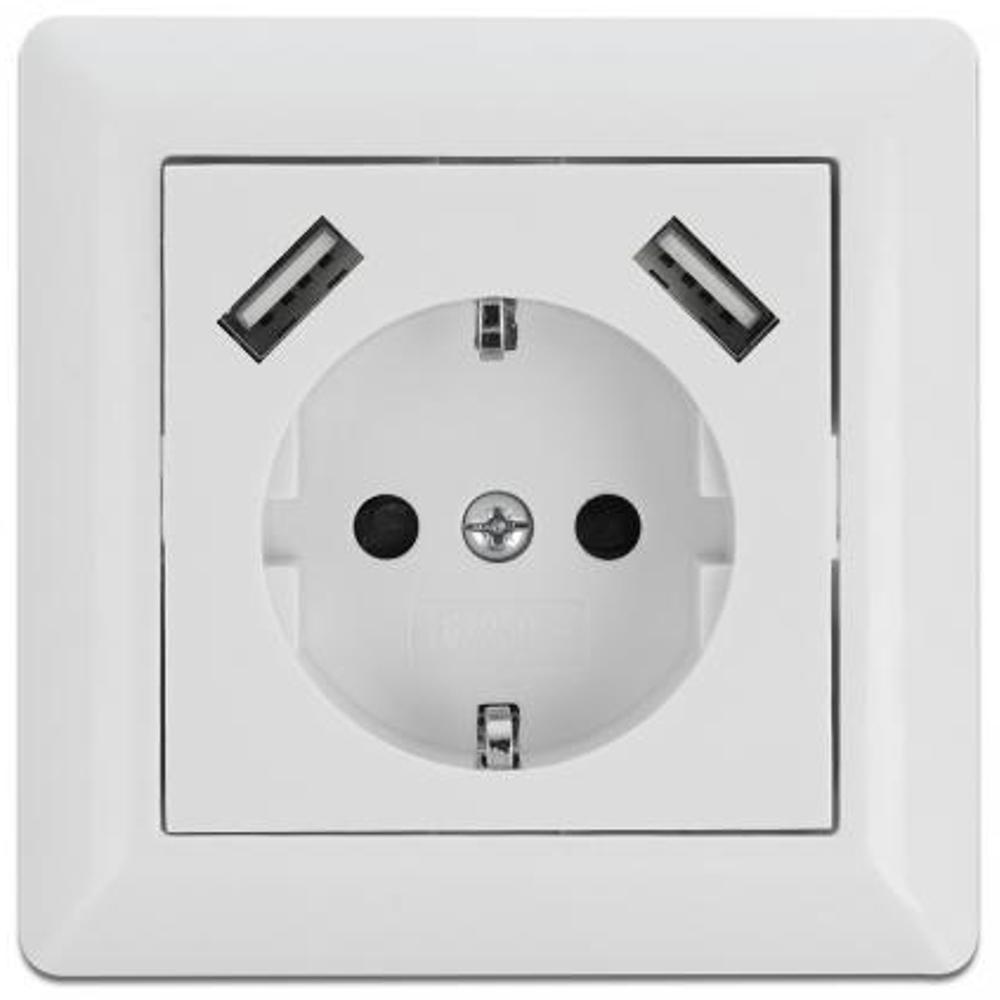 USB A inbouw stopcontact - Delock