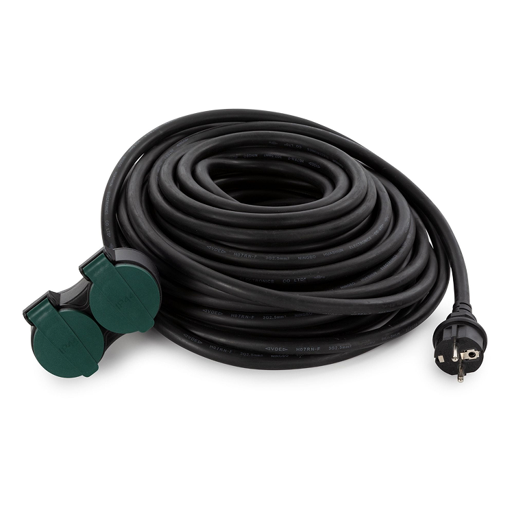 Verlengsnoer buiten ip44- dubbel stopcontact