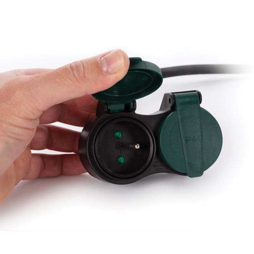 Verlengsnoer buiten ip44- dubbel stopcontact