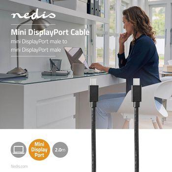 Mini-DisplayPort - Mini-DisplayPort-Kabel Mini-DisplayPort Male - Nedis