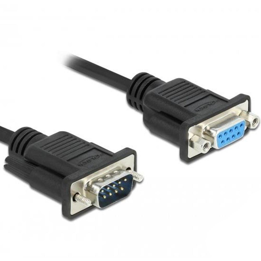 Delock Seriële kabel RS-232 Sub-D9 Stekker naar Buchse 1 m - Delock