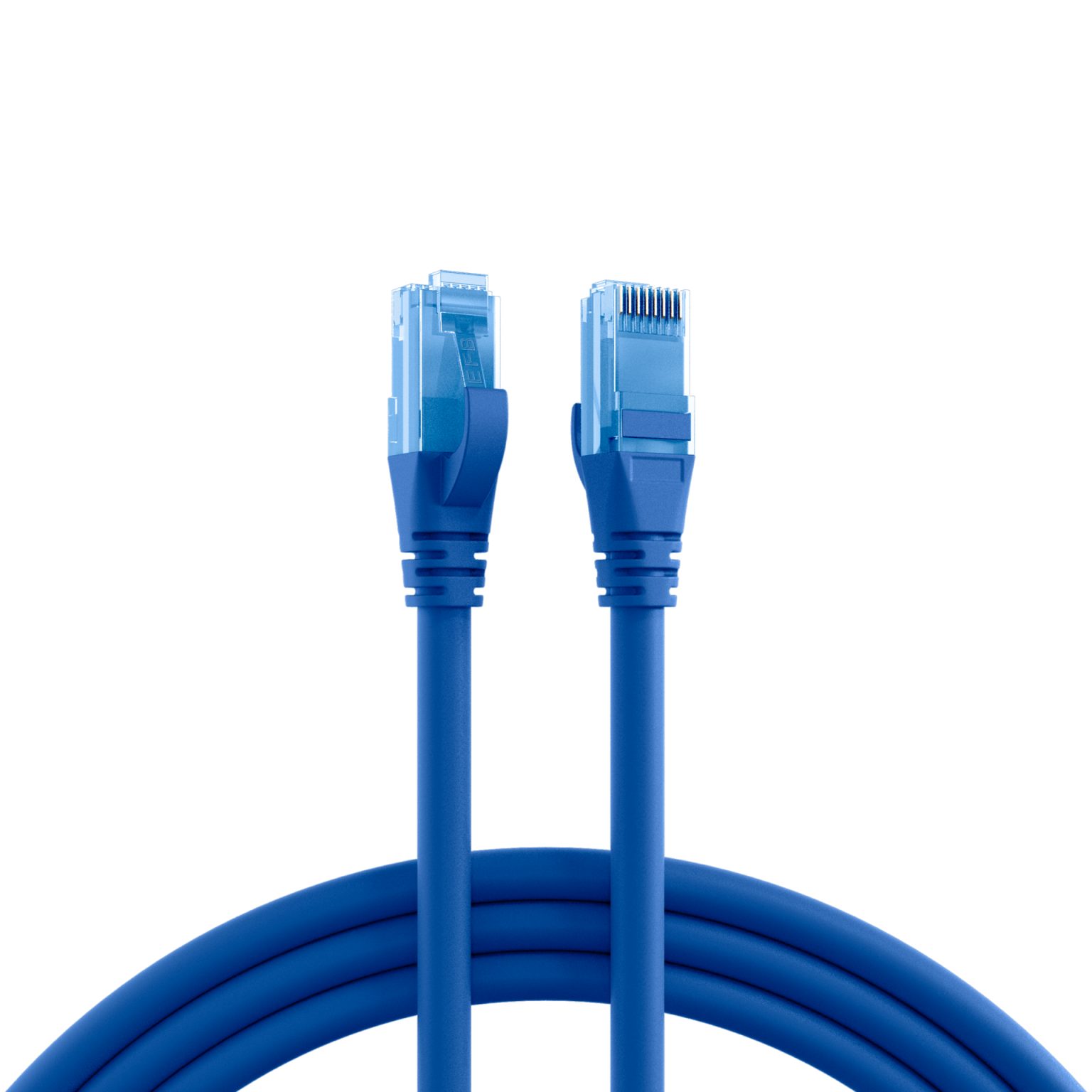 RJ45 Patch cable U/UTP, Cat.6A, LSZH, Premium, 500MHz, 0,5m, blue - EFB