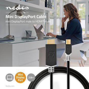 Mini DisplayPort HDMI™ Kabel 1.4 Mini DisplayPort Stekker HDMI™ Kabel - Nedis