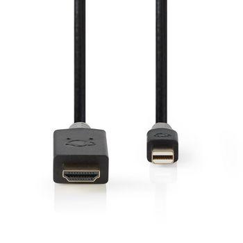 Mini DisplayPort HDMI™ Kabel 1.4 Mini DisplayPort Stekker HDMI™ Kabel - Nedis