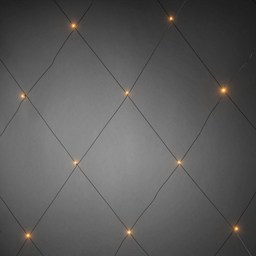Netverlichting - led kerstverlichting buiten en binnen - 120 lampjes - 1 x 1 meter - extra warm wit