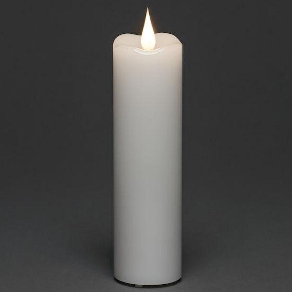 Kaars - led kerstverlichting binnen - 1 lampje - 17 cm - warm wit - 2x AA