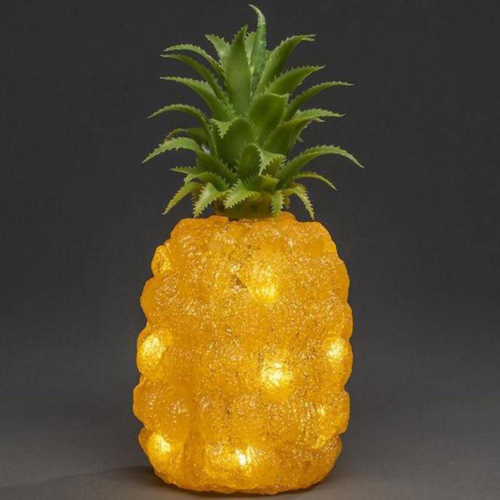 Ananas - led kerstverlichting buiten en binnen - 16 lampjes - 11 x 26 cm - warm wit