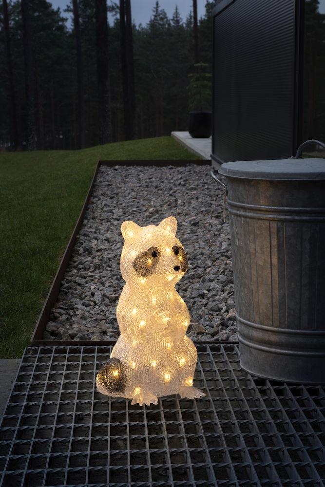 Wasbeer - led kerstverlichting buiten en binnen - 48 lampjes - 21 x 34 cm - warm wit