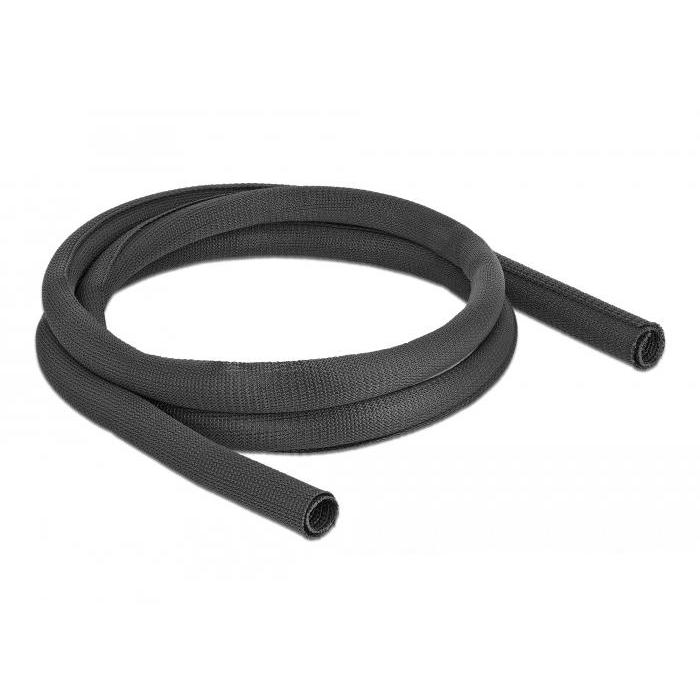 Delock Geweven slang zelf sluitend 2 m x 25 mm zwart