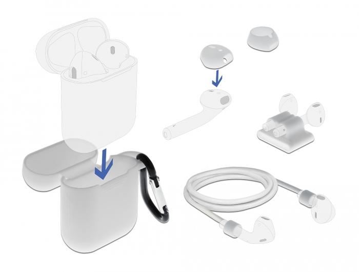 Delock Apple AirPods Accessoire Set wit - Delock