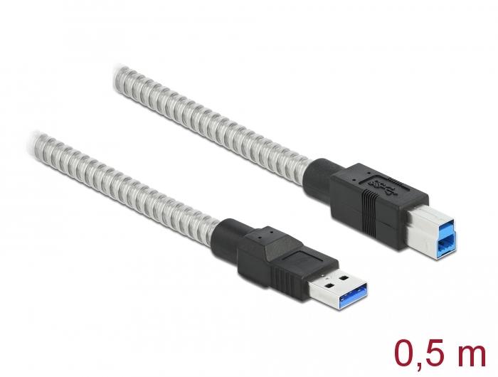 Delock USB 3.2 Gen 1 kabel Type-A mannelijk naar Type-B mannelijk met - Delock