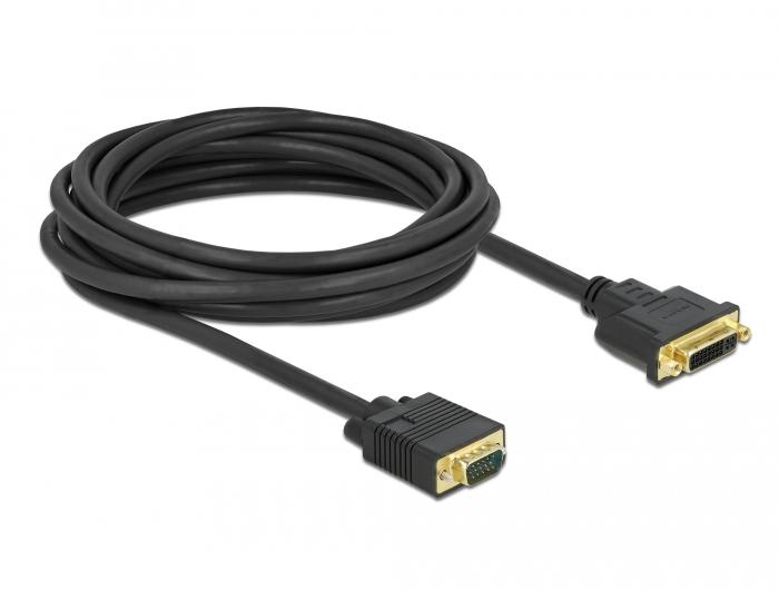 Delock Kabel DVI 24+5 Stekker op VGA Stekker 5 m - Delock