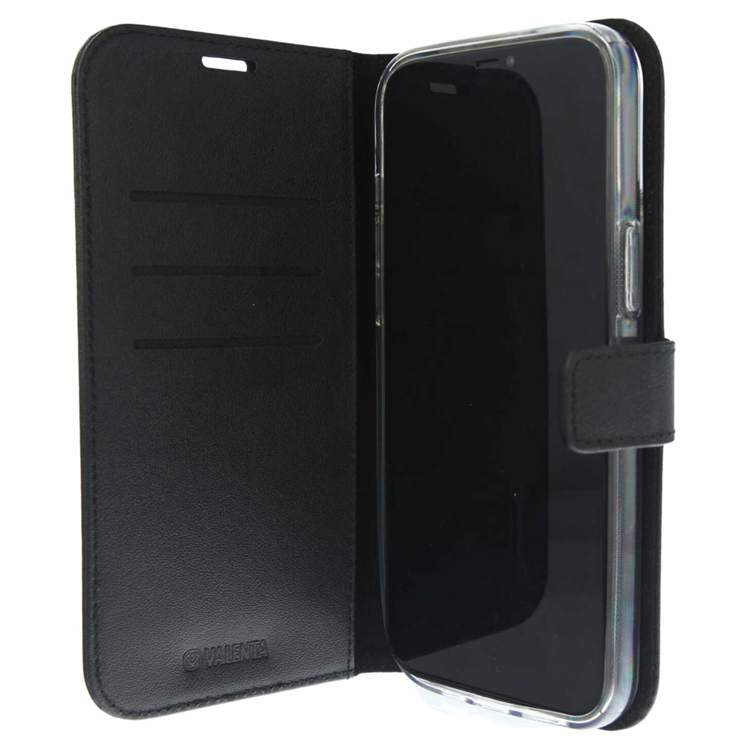 tijdelijk Aanleg mixer Leather Booktype iPhone 12 Mini - Zwart - Zwart / Black - Ga voor pure luxe  met deze case van echt, premium leder! De case heeft een houder van  schokbestendig siliconen materiaal