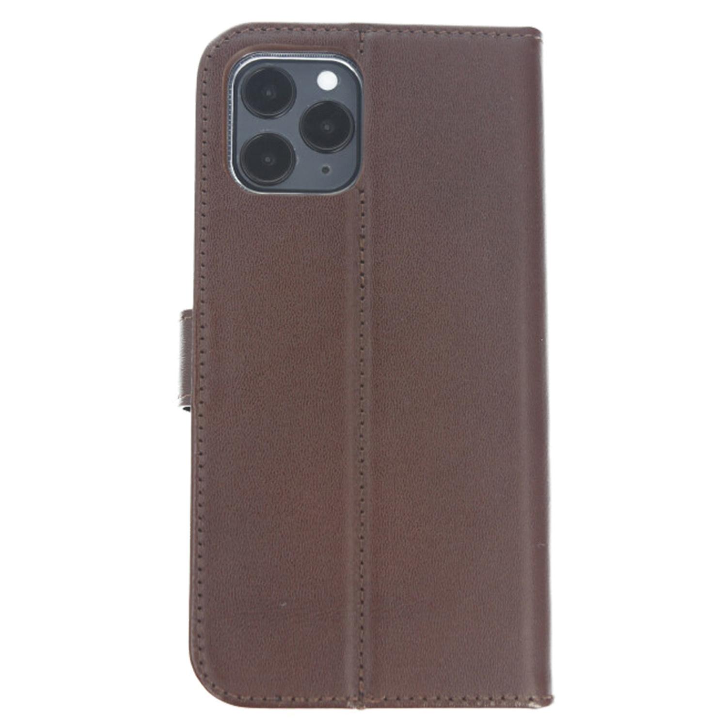 Leather Booktype iPhone 12 Pro Max - Bruin - Bruin / Brown - Valenta