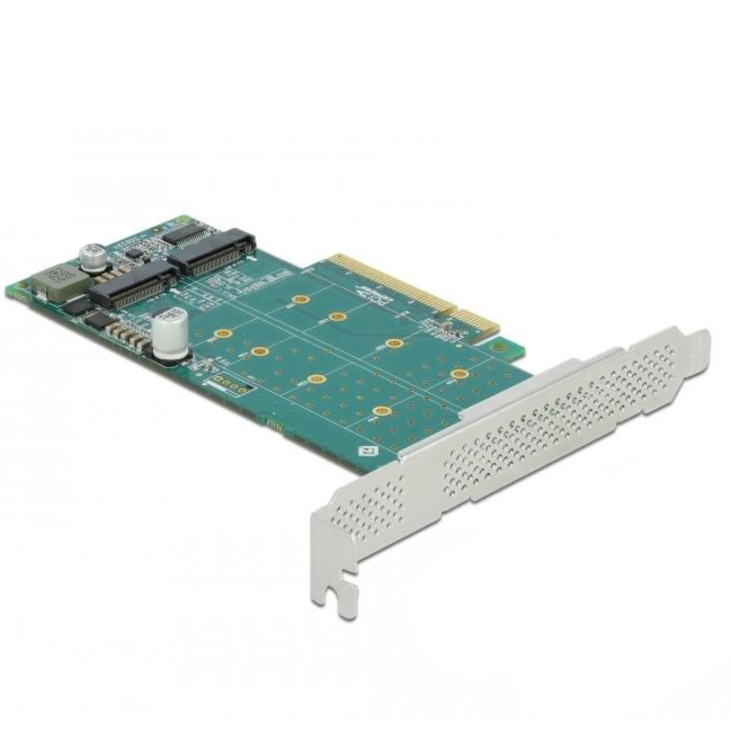 Delock PCI Express x8 kaart met 2 x interne NVMe M.2 Key M, Bifurcation, L - Delock