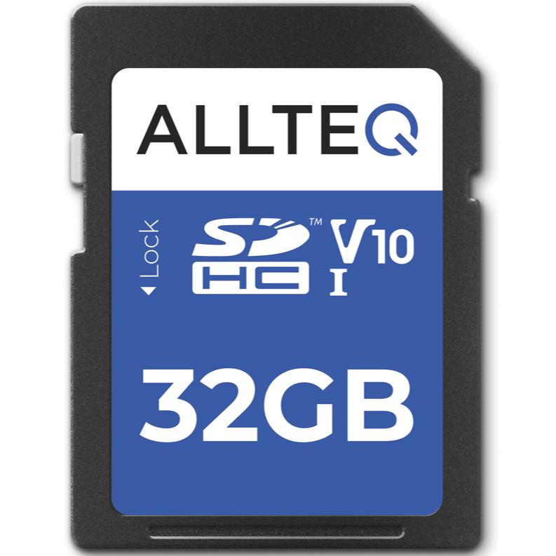 bijwoord Oppositie complicaties SD kaart - 32 GB - Allteq - SD geheugenkaart, Merk: Allteq -UHS-I - V10  Type: SDHC, U1 Leessnelheid: 100 MB/s, Schrijfsnelheid: 40 MB/s,  Opslagcapaciteit: 32 GB.