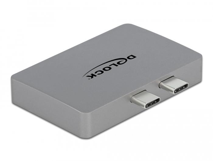Delock Dual DisplayPort-adapter met 4K 60 Hz en PD 3.0 voor MacBook - Delock