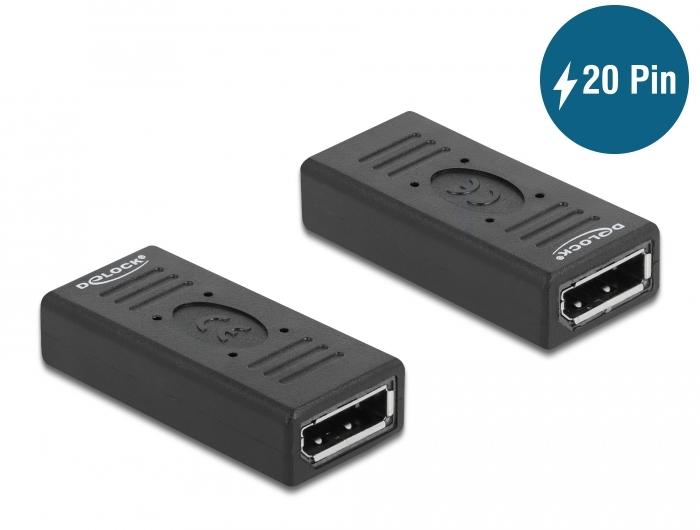 Delock DisplayPort 1.2-Adapter Stekker op Stekker Geslachtswisselaar - Delock