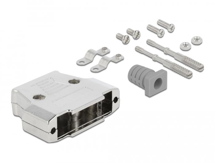 Delock D-Sub 25 Metalen behuizing - Delock