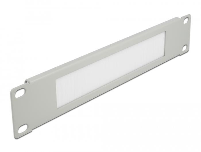 Delock 10″ Kabelmanagement borstelstrip 1 U grijs - Delock