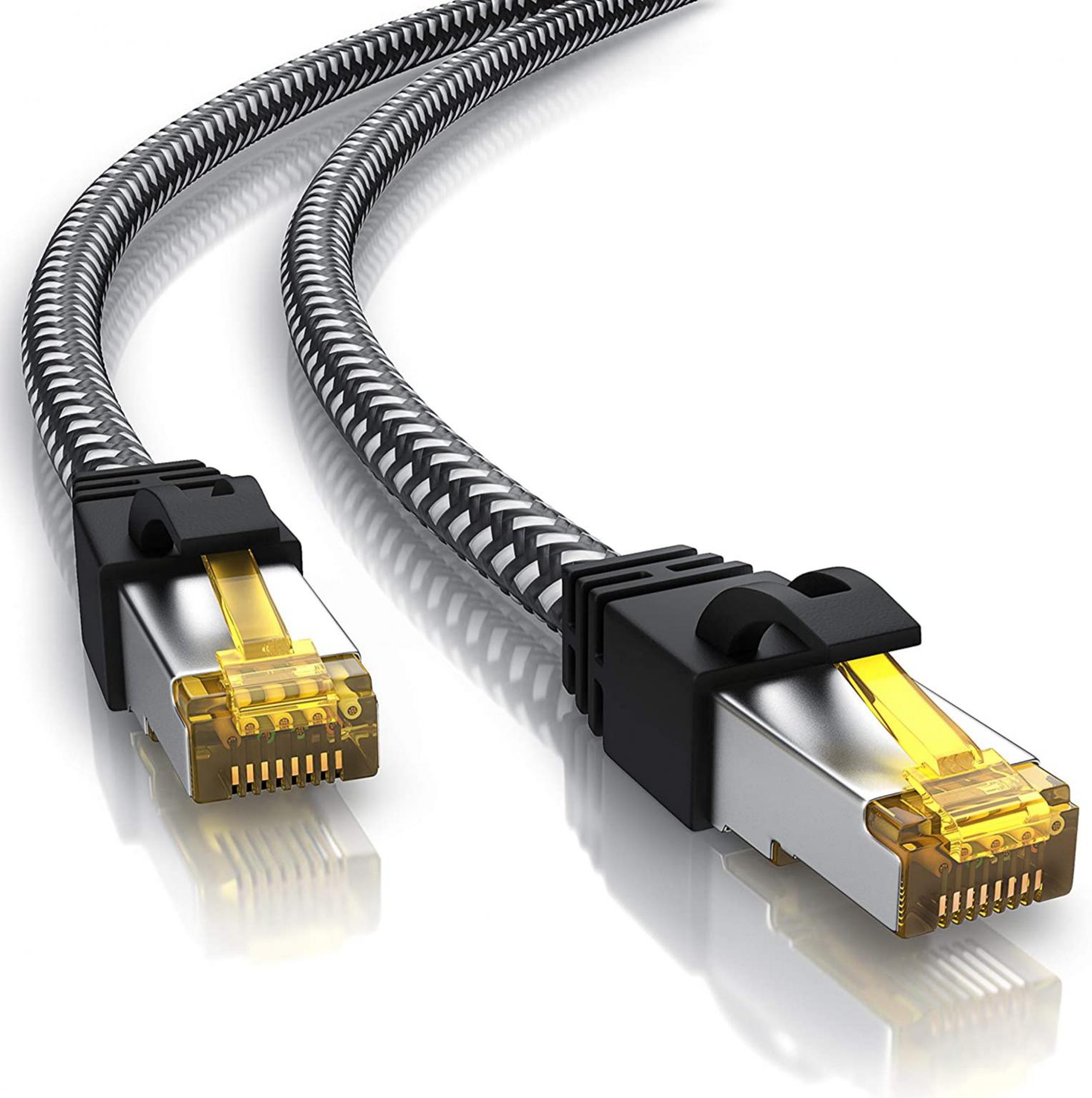 F/FTP kabel - 0.25 meter - Zwart - Allteq