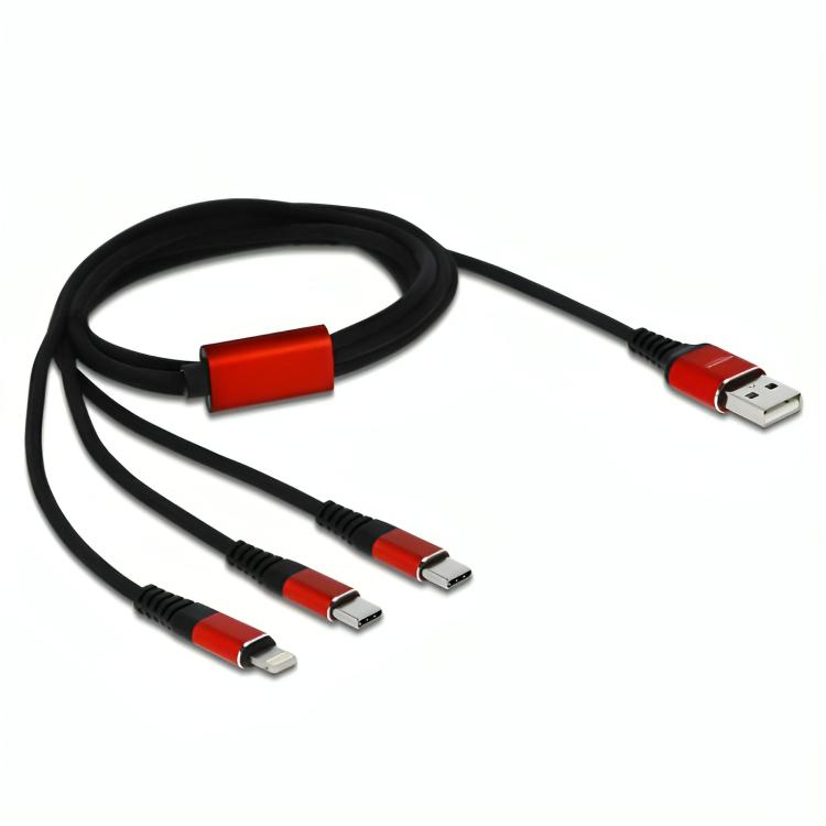 USB 3 In 1 Kabel Versie 2 0 Aansluiting 1 2x USB C Male Aansluiting 2 USB A Male