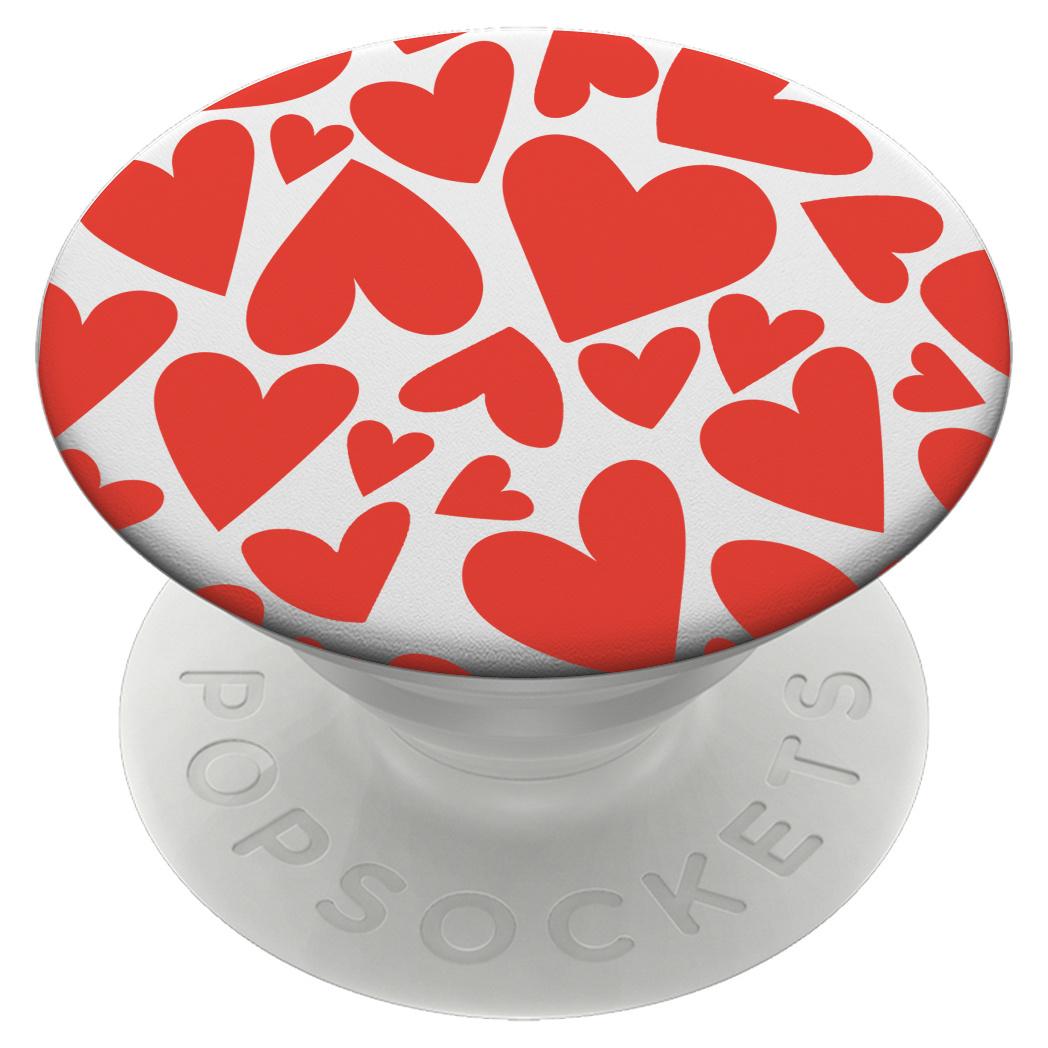 PopSocket - Red Hearts (white)