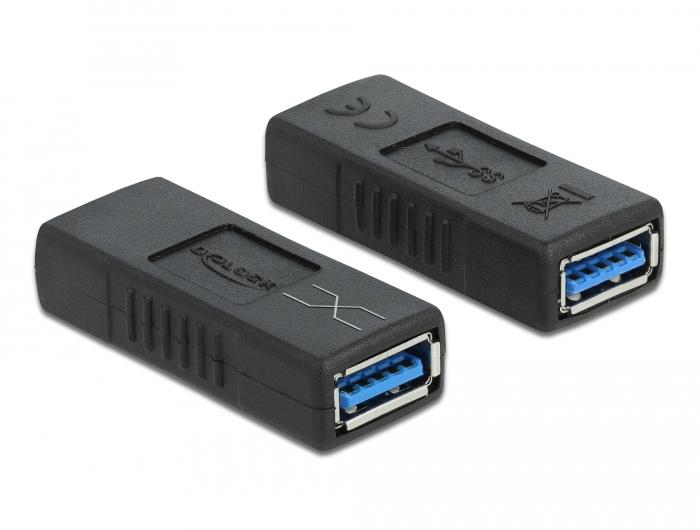 Delock USB 3.0 Adapter Type-A female naar Type-A female (gekruist) - Delock
