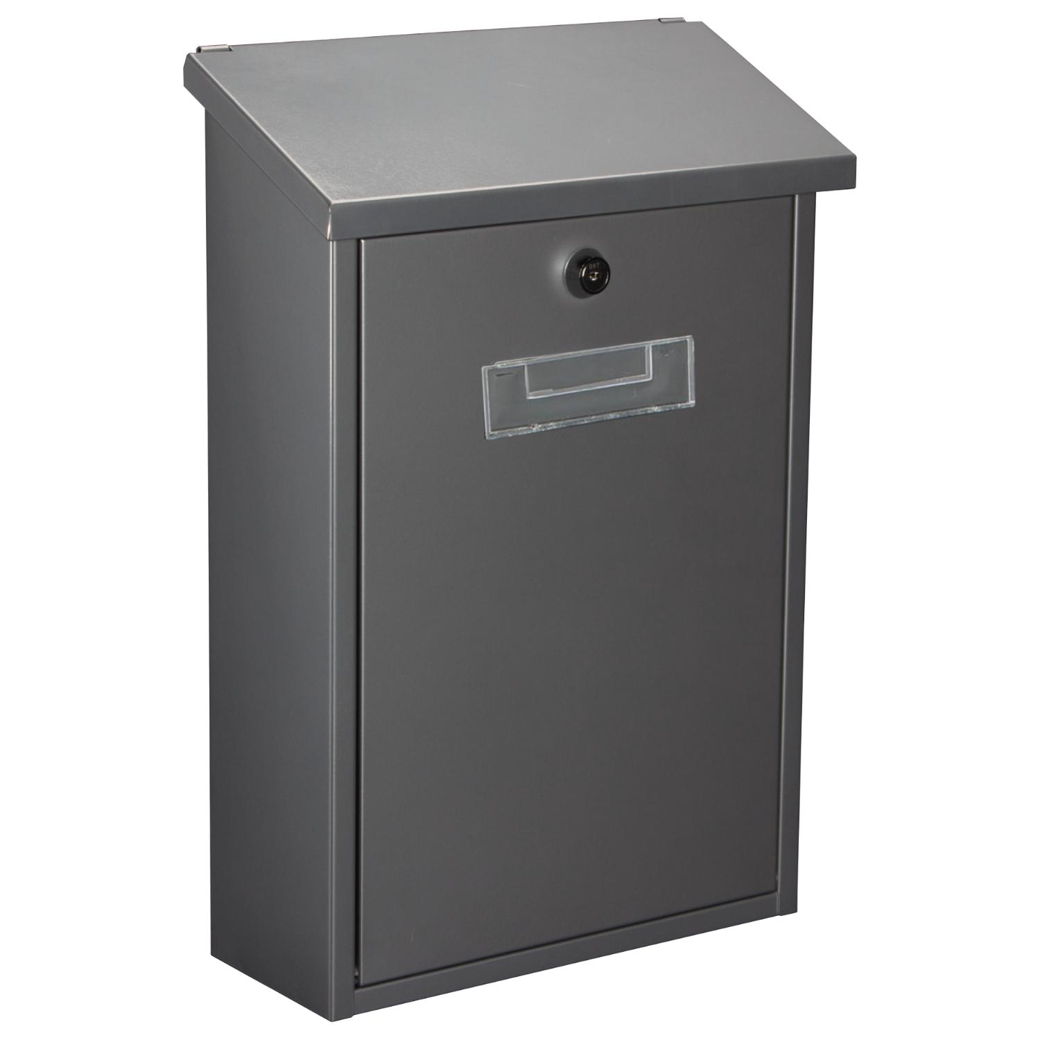 Amig Brievenbus Matzwart Voor Muur Of Deur - 254x73 Mm (opening 198x48 Mm) Van Staal