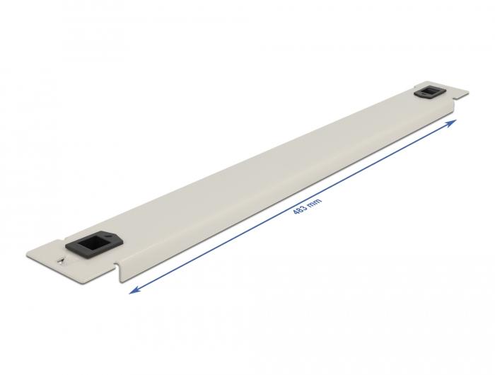 Delock 19″ netwerkskast-blinde afdekking zonder gereedschap 1 HE grijs - Delock