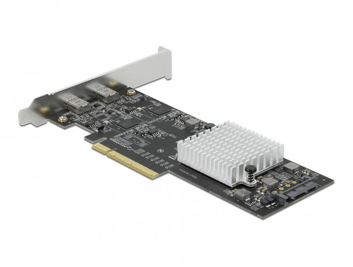 Delock PCI Express x8 kaart met 2 x externe SuperSpeed USB 20 Gbps (USB 3.2 - Delock