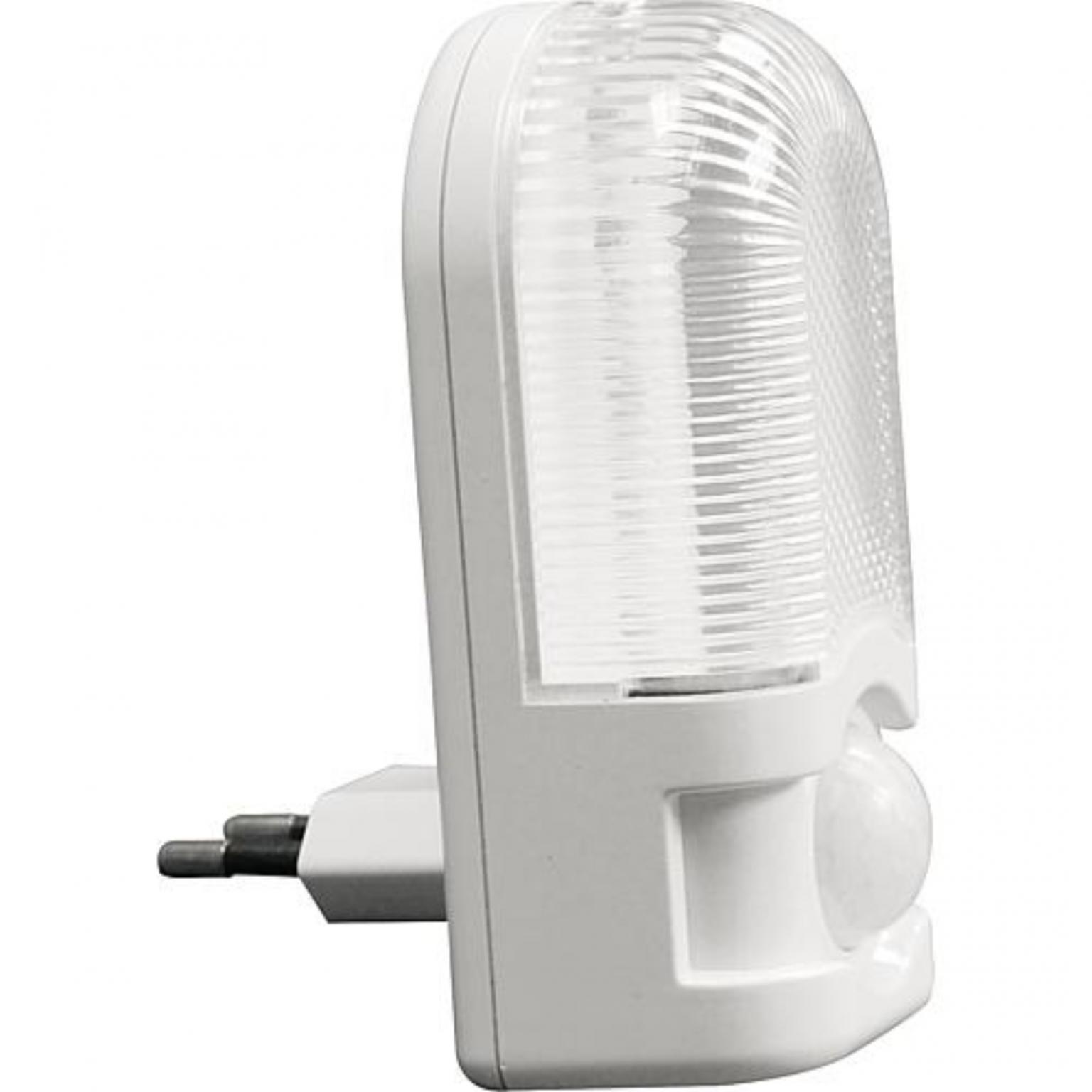 Nachtlamp - Stopcontact - Lamptype: Led, Extra: Bewegingsmelder, Voeding: Netstroom, Vermogen: 1 Lichtkleur: Wit