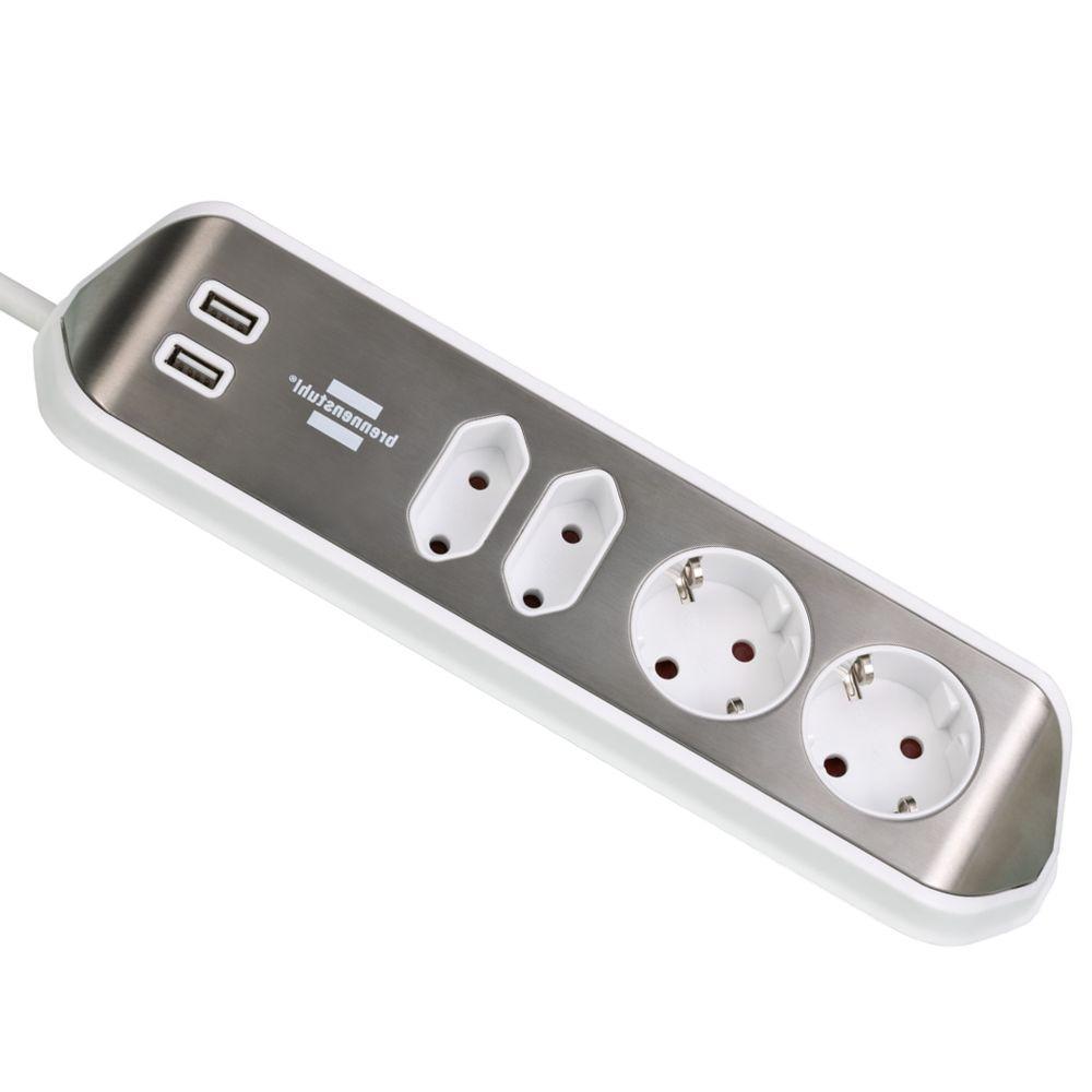 Stekkerdoos - 4-voudig - USB - Brennenstuhl