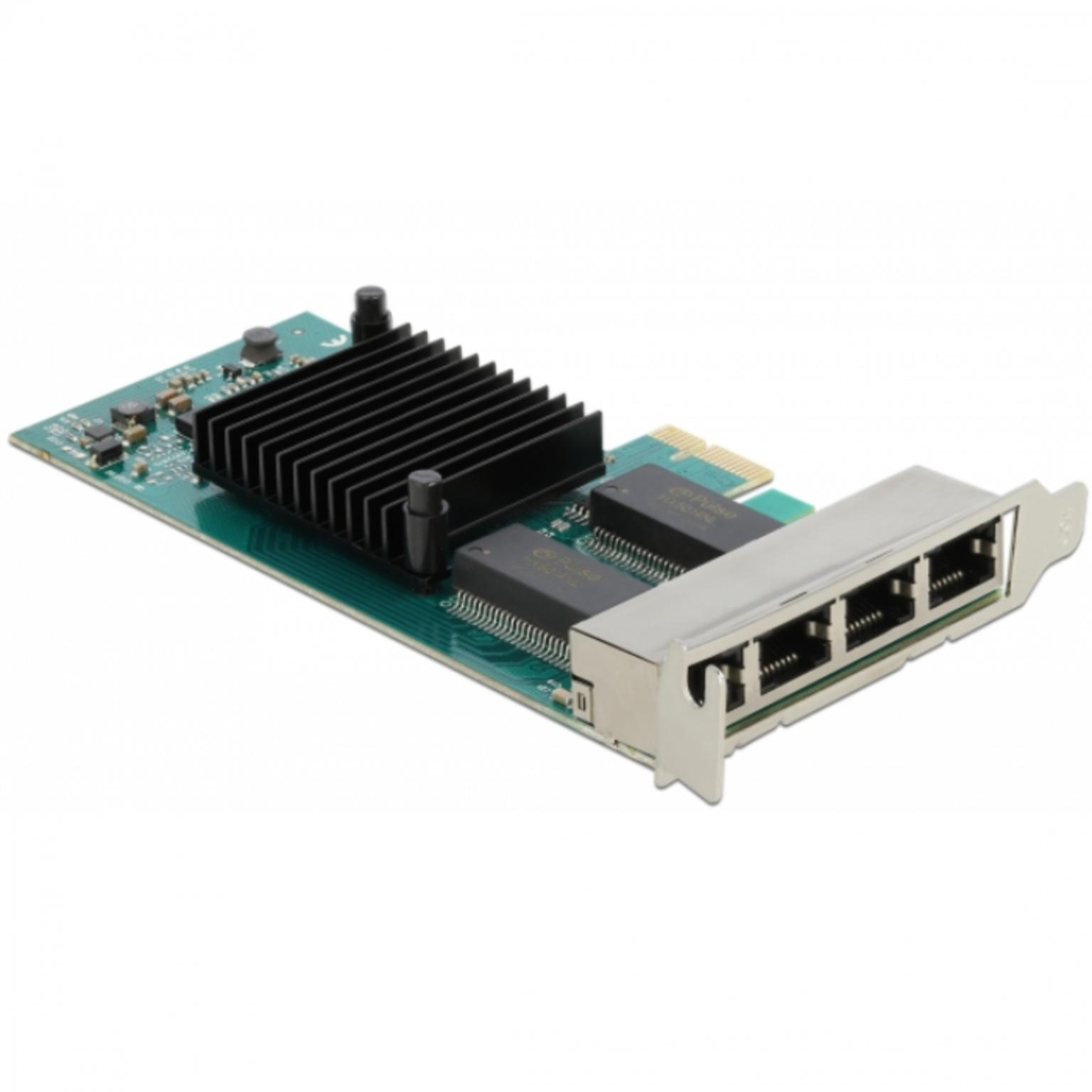 Delock PCI Express x1 kaart 4 x RJ45 Gigabit LAN i350 - Delock