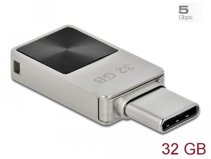 Delock Mini USB 3.2 Gen 1 USB-C™ Memory Stick 32 GB - Metalen behuizing - Delock