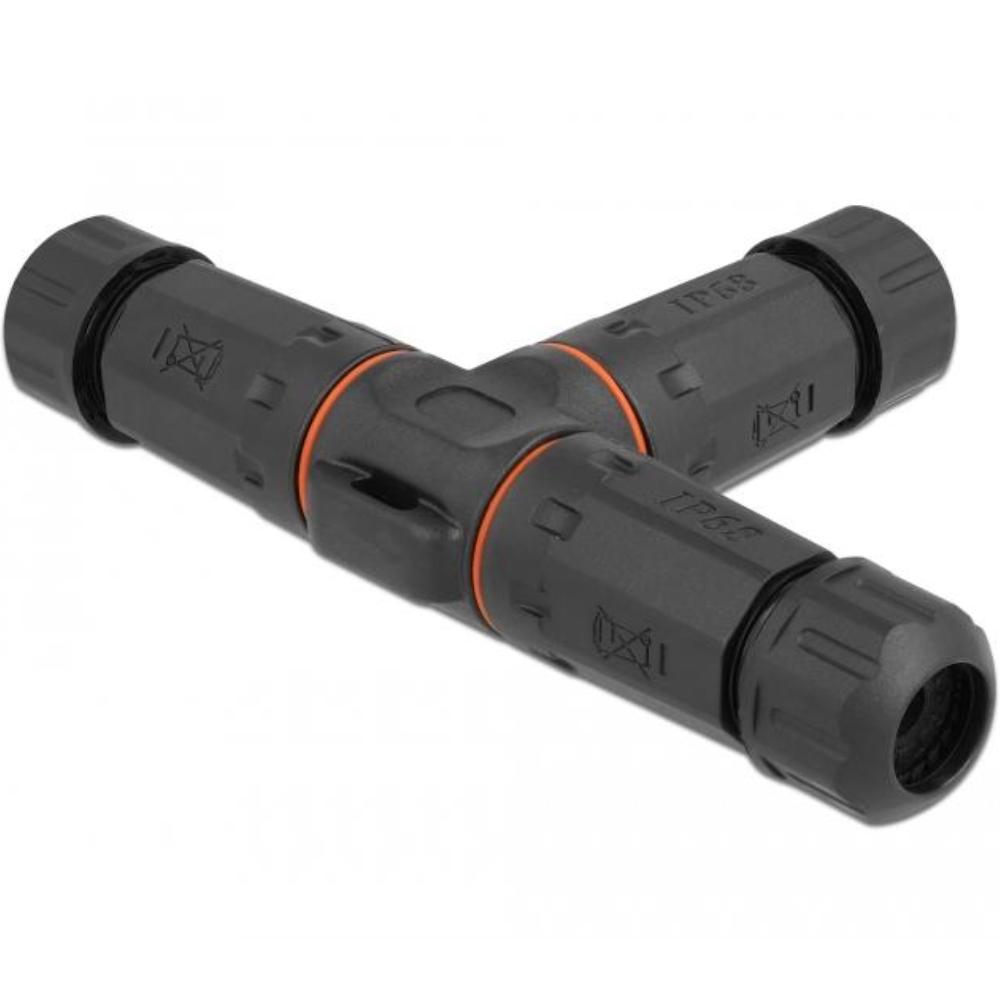 Delock Kabelstekker T-vorm voor buitengebruik 2-polig, IP68 waterdicht, s - Delock